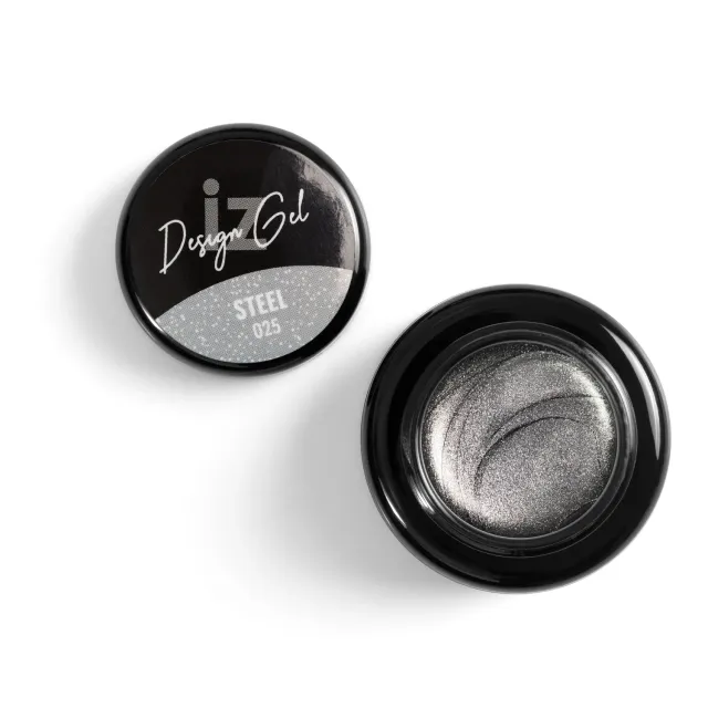 Iz Beauty Design Gel Steel DG025 nail art gel 5g silver