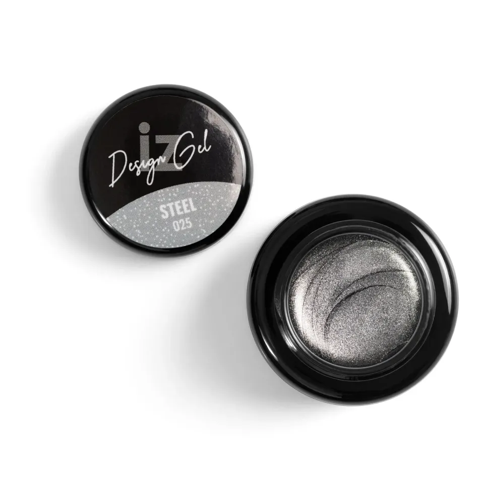 Iz Beauty Design Gel Steel DG025 nail art gel 5g silver