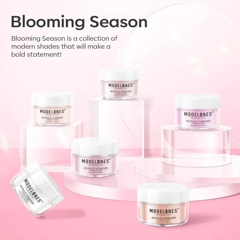 modelones Jelly Nude akrylpulverset 6-pack nude