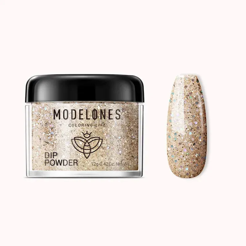 Modelones Beach dippingpulver guld 12g glitter