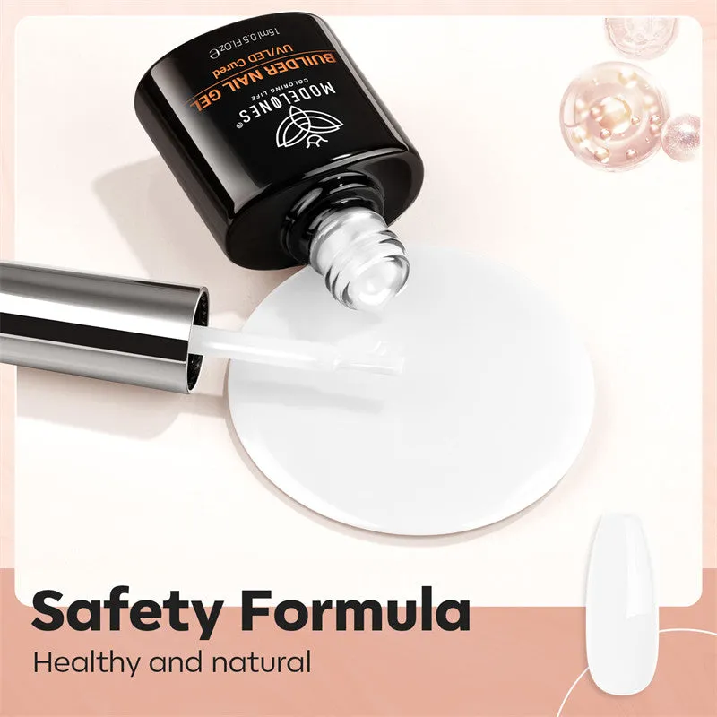 Modelones Milky White builder gel 15ml mjölkvit