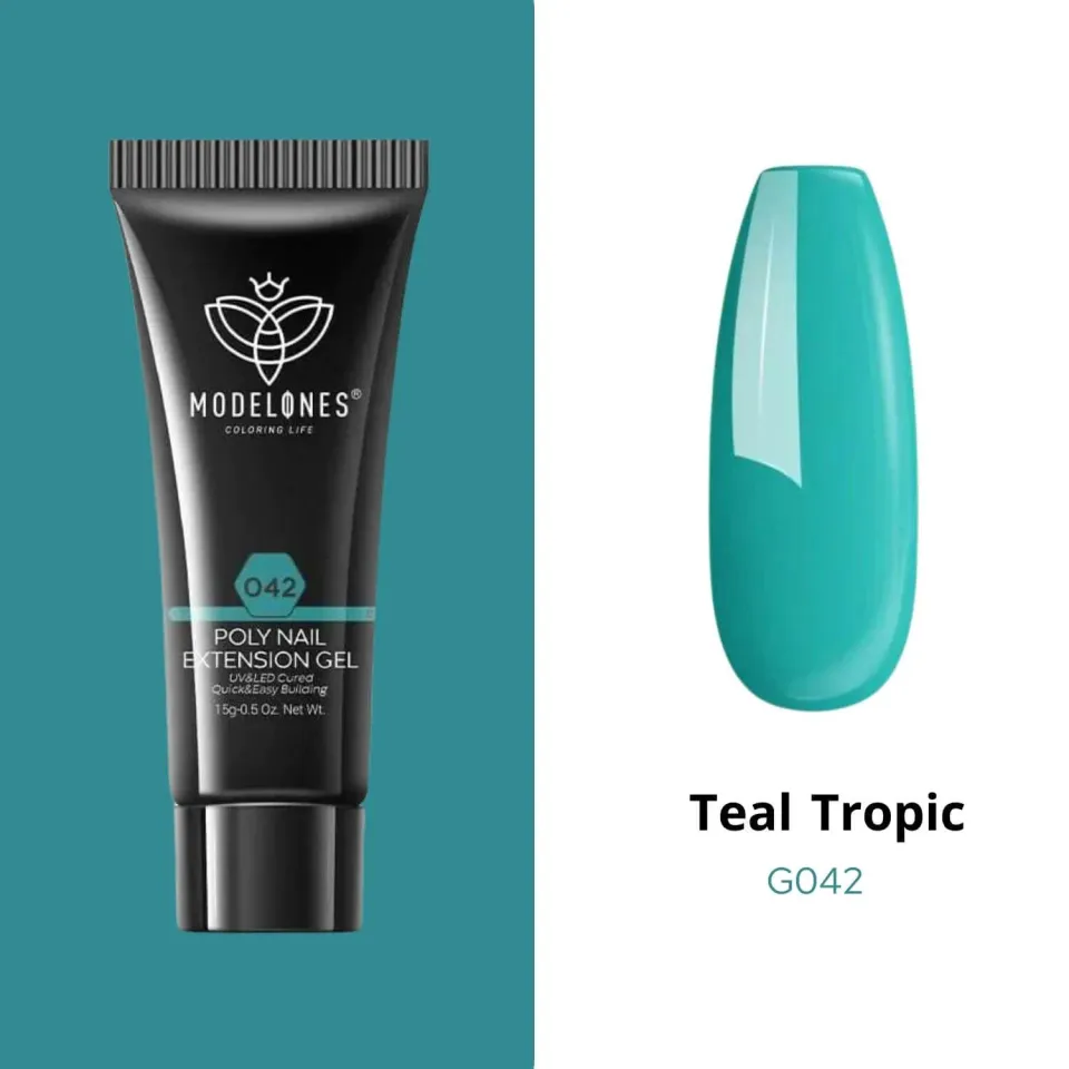 Modelones Poly Nail Gel Teal Tropic polygel 15g turkos