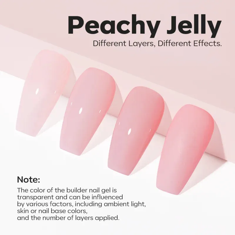 Modelones Builder Gel Peachy Jelly nagelgel 15ml persika