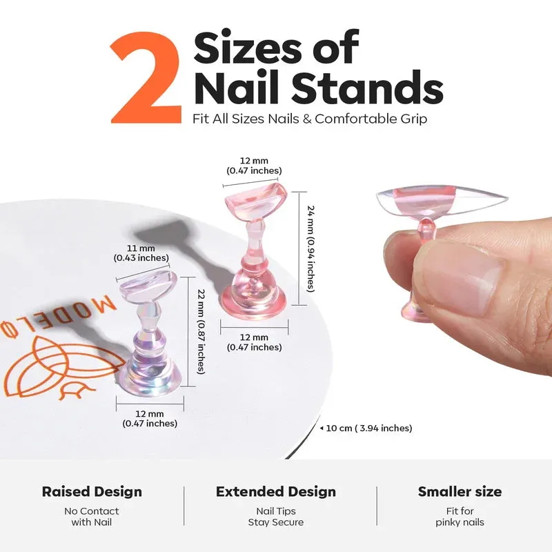 Modelones Nail Stand Set nagelställ 10 delar magnetiskt