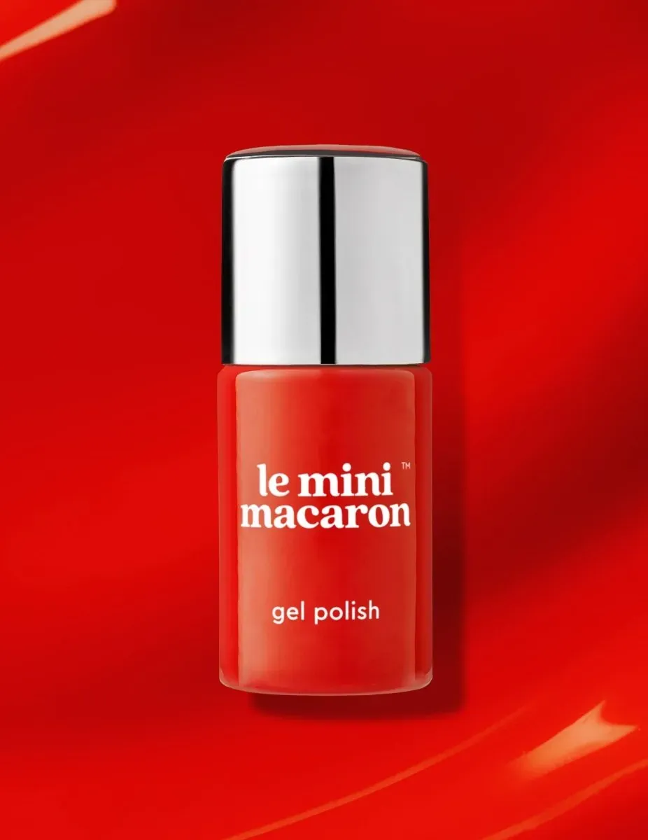 Le Mini Macaron Retro Red gellack klarröd täckande