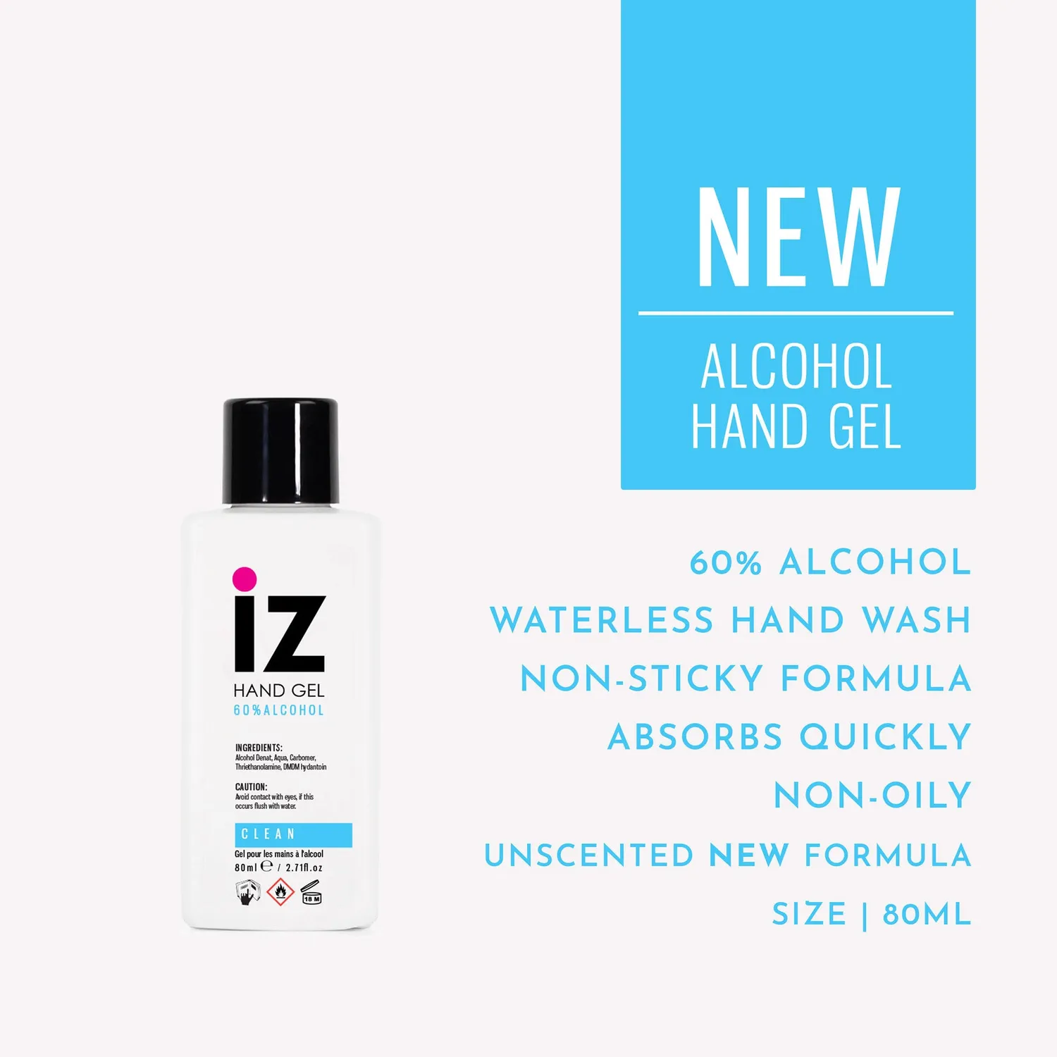 Iz Beauty Hand Gel handsprit oparfymerad 80 ml