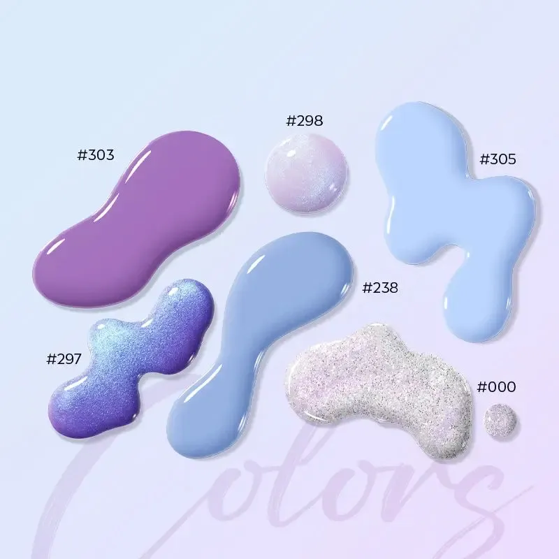 Modelones Snowman nagellack 6-pack blå kräm