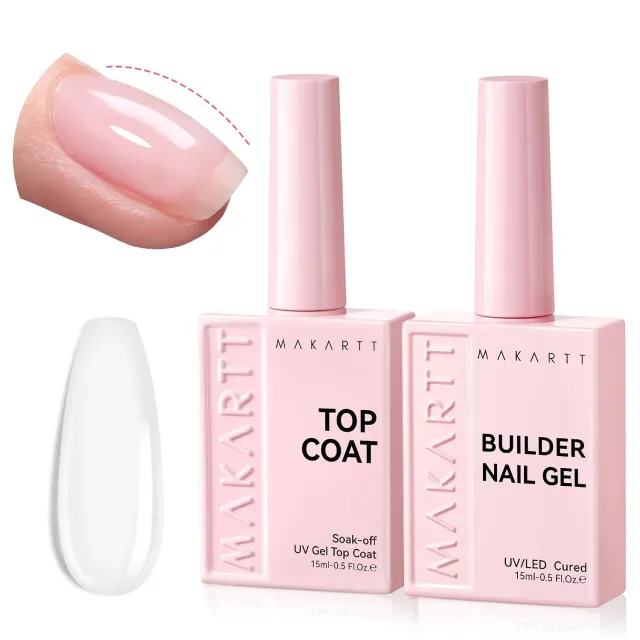 Makartt Builder Base Top Coat kit nude pink täckande