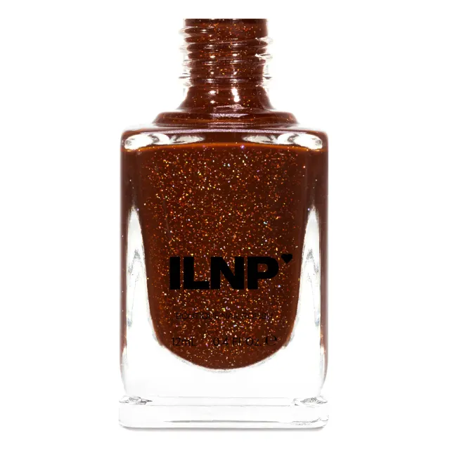 ILNP Spiced Cider nagellack brun jelly holografisk