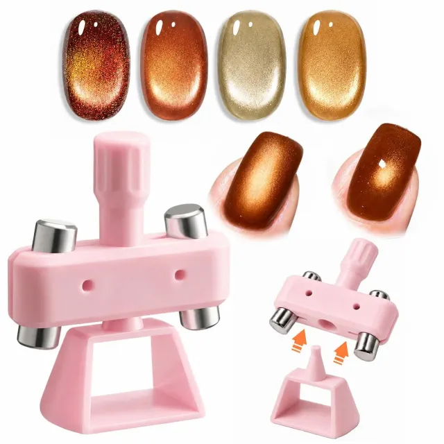 Modelones cat eye-nagelmagnet 360° dubbelhållare glassten
