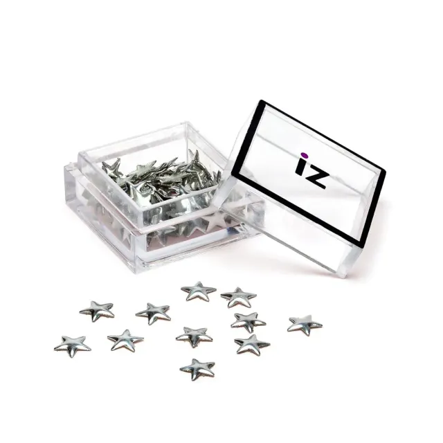 Iz Beauty Silver Star nagelstuds stjärna 40-pack