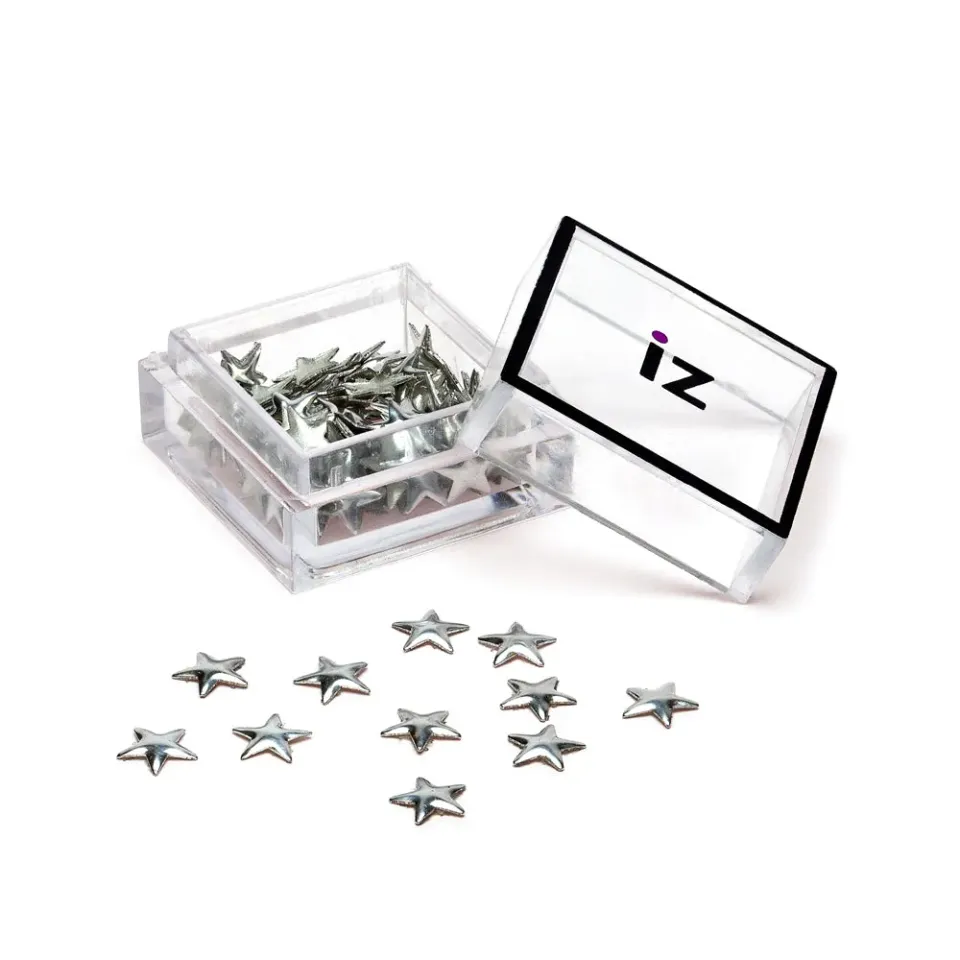 Iz Beauty Silver Star nagelstuds stjärna 40-pack