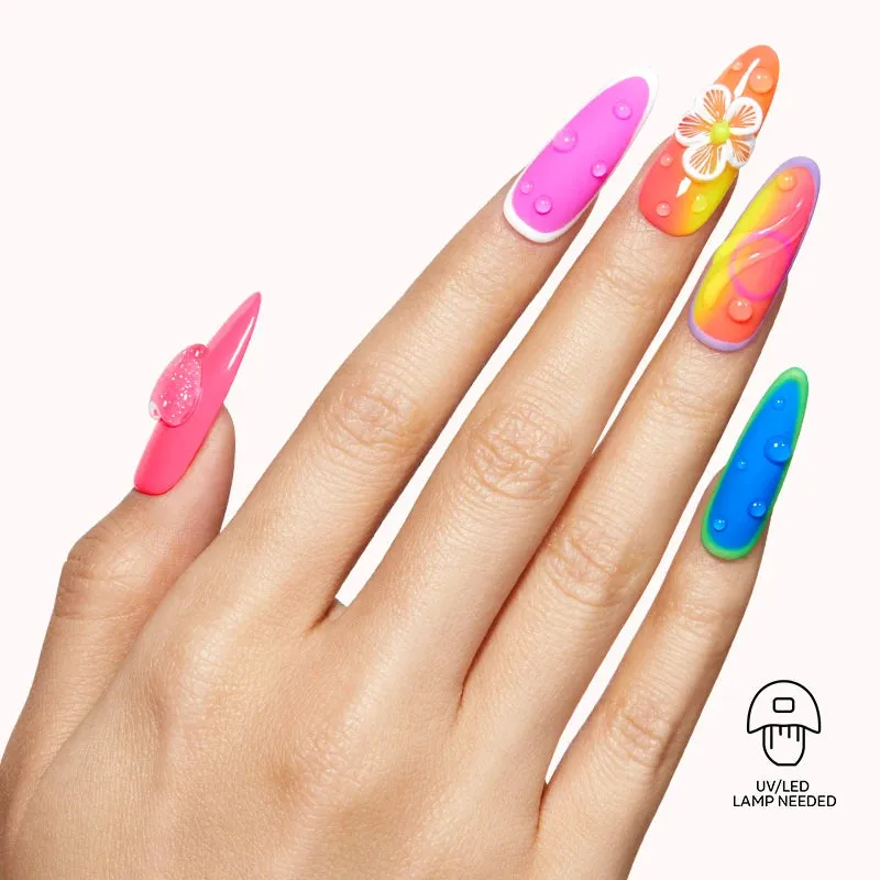 modelones Summer Lovin’ gellack 6-pack kräm och glitter