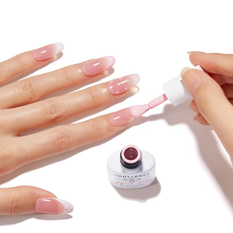 Modelones Neon Bloom gellack 6-pack vit rosa glitter
