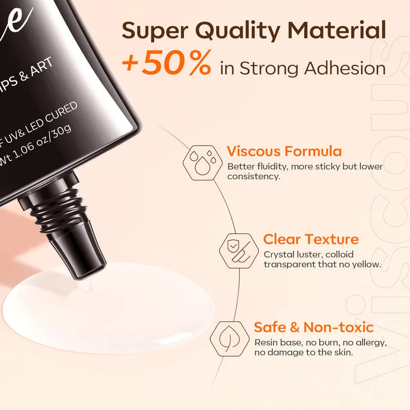 Modelones Rhinestone Glue nagellim 4-i-1