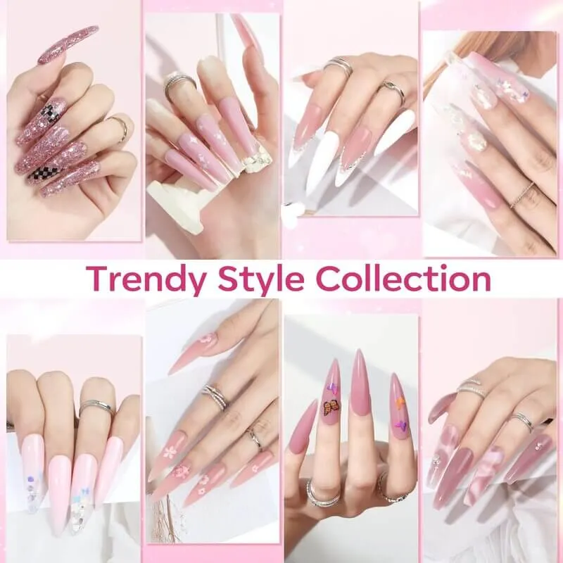 Modelones Rosy Pink polygel kit komplett rosa