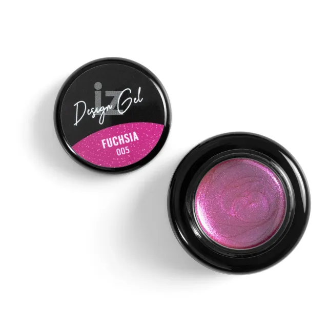 Iz Beauty Design Gel DG005 Fuchsia nagelgel metallic