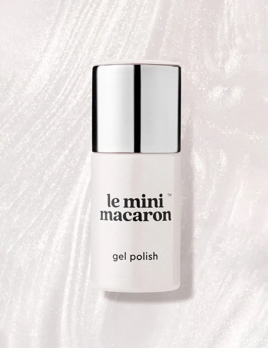 Le Mini Macaron Clair de Lune gellack skimrande vit