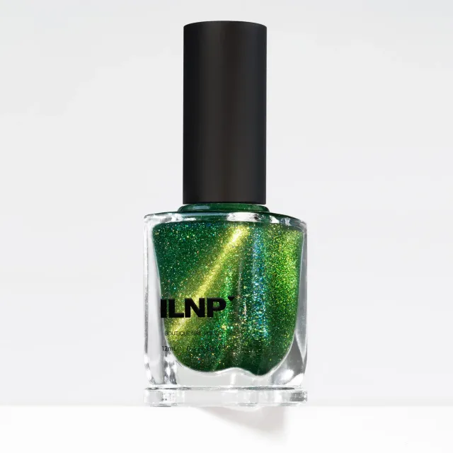 ILNP Frankie nagellack grön magnetisk holo