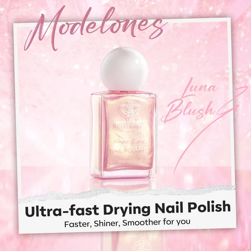 Modelones Luna Blush nagellack rosa shimmer