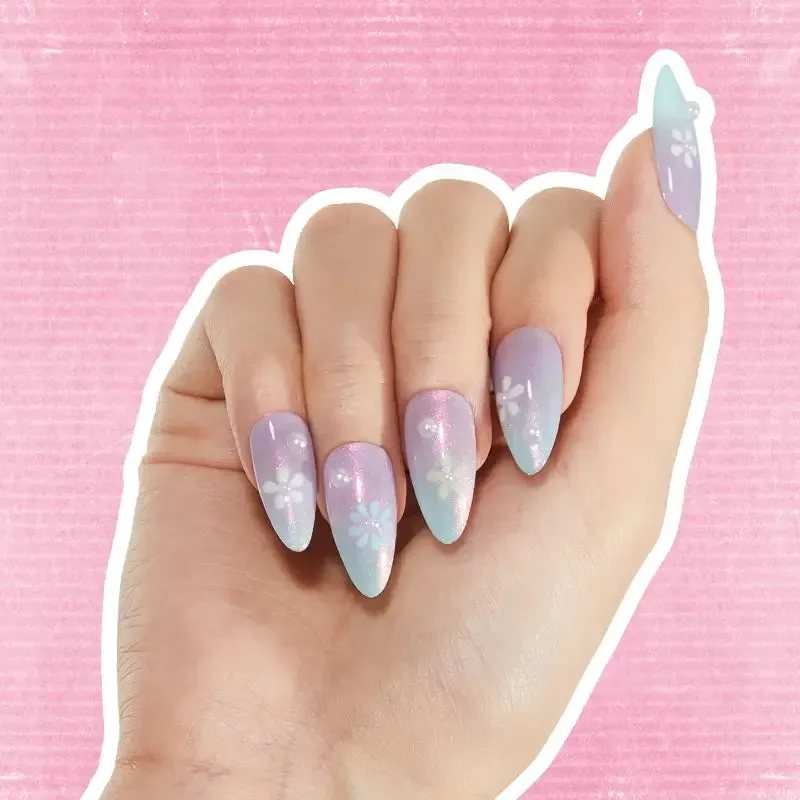 Modelones Aurora Blooms nagellack 6-pack rosa blå skimmer