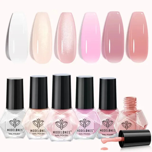 Modelones Sakura Jelly nagellack set 6-pack rosa jelly