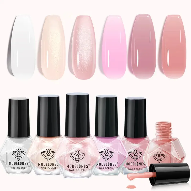 Modelones Sakura Jelly nagellack set 6-pack rosa jelly