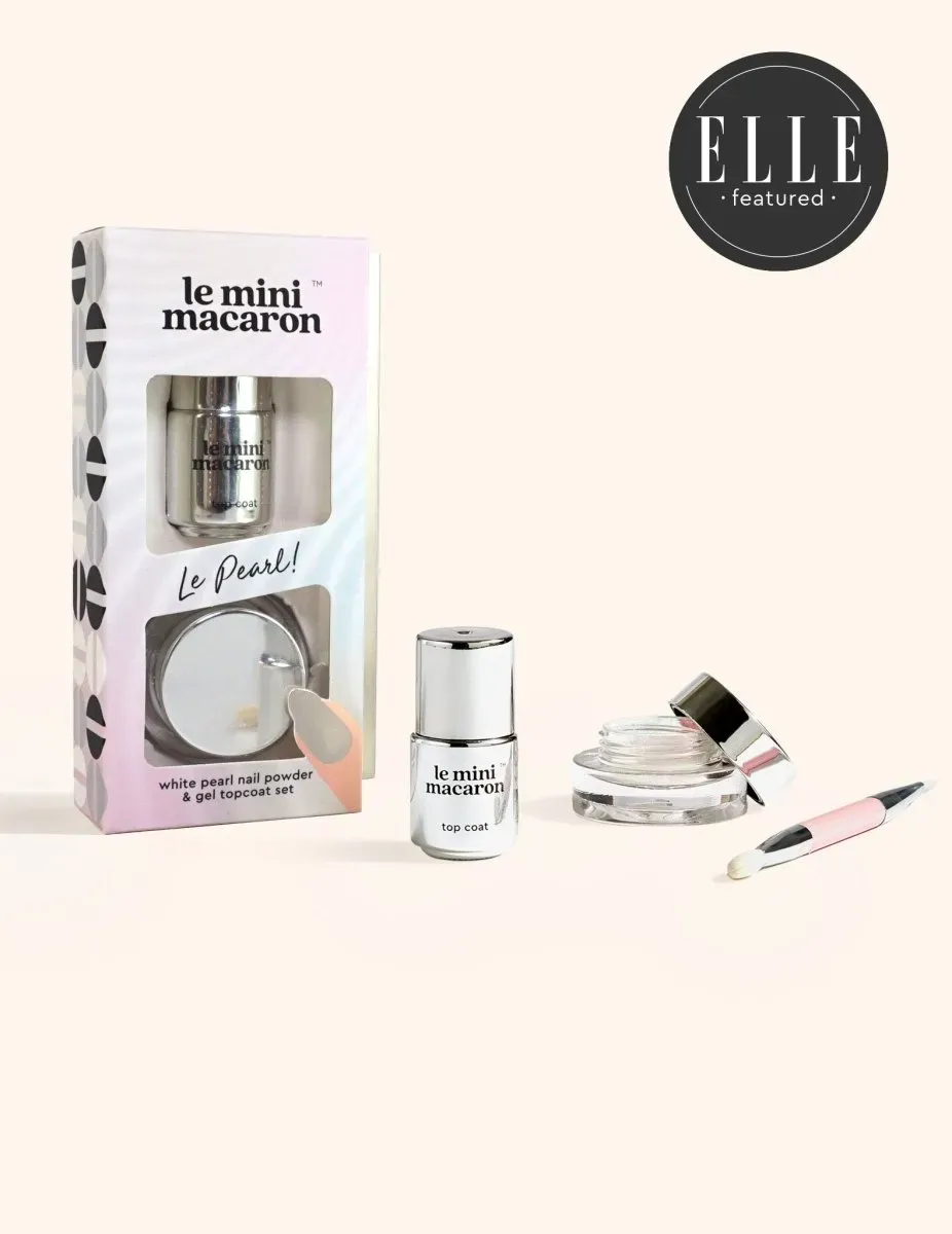 Le Mini Macaron Le Pearl nagelpuder topcoat pärlemor