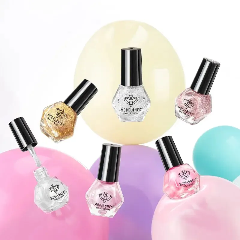 Modelones Pixie Dust nagellack 6-pack guld rosa silver