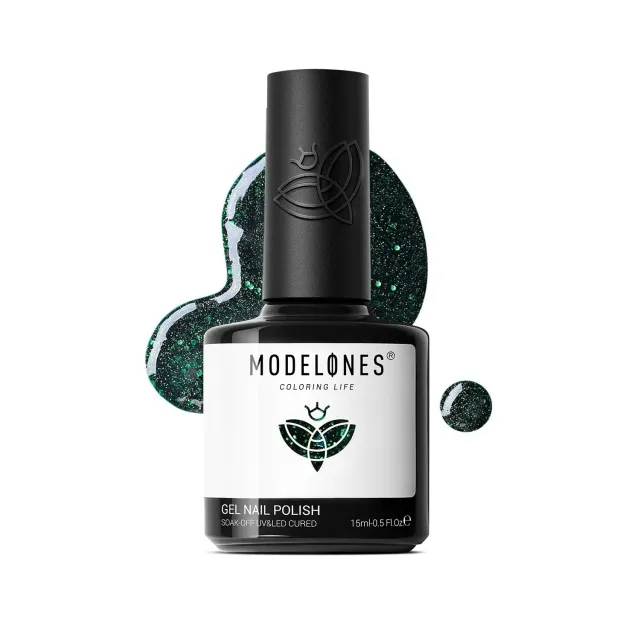 modelones Inspire Gel gellack My Imagination 15ml glitter grön