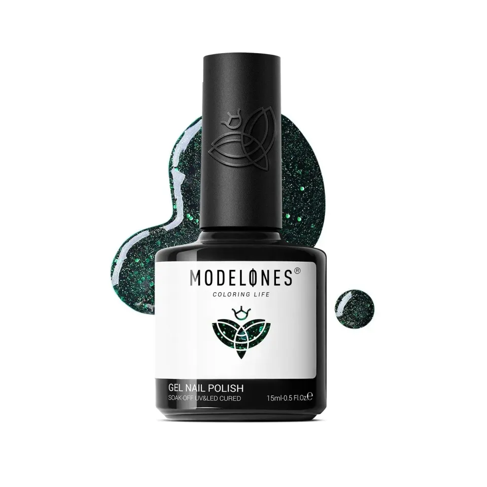 modelones Inspire Gel gellack My Imagination 15ml glitter grön