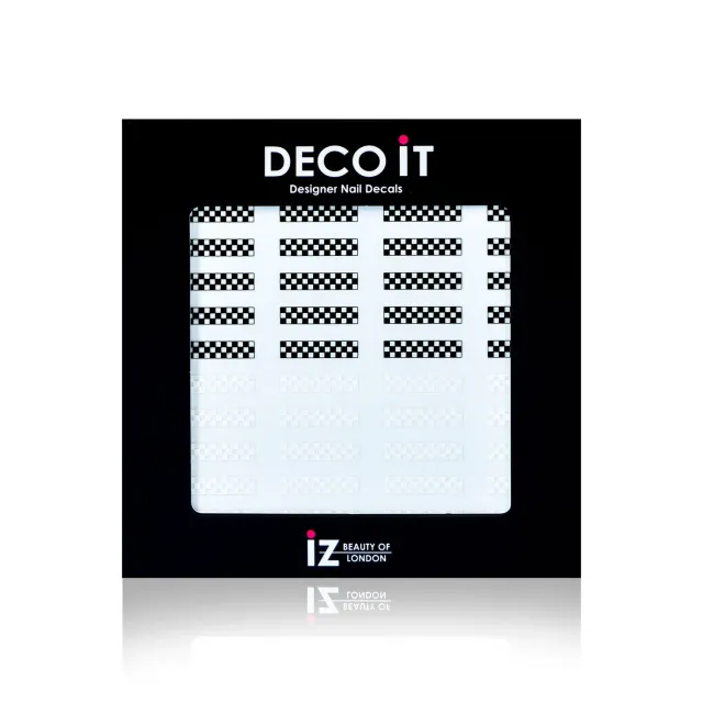 Iz Beauty Monochrome Checker Board nageldekalar schack