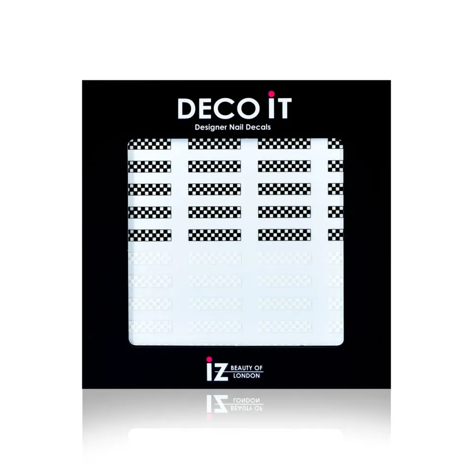 Iz Beauty Monochrome Checker Board nageldekalar schack