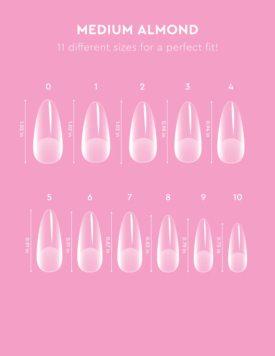 Le Mini Macaron Soft Gel Tips Medium Almond klara
