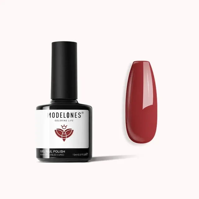 Modelones Say Goodbye gellack 15 ml krämröd