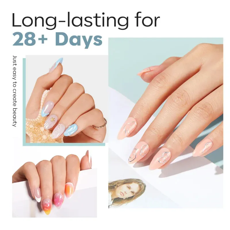 modelones Short Almond nageltippar frosted kort mandel