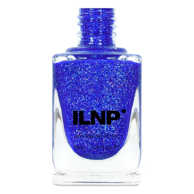 ILNP Good Vibes holografiskt nagellack koboltblå jelly
