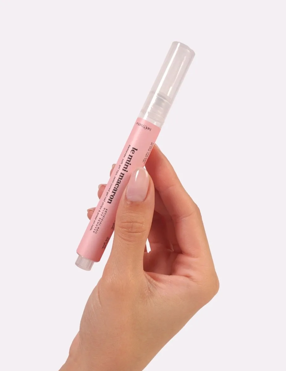Le Mini Macaron borttagningspenna nagellim oljebaserad precision