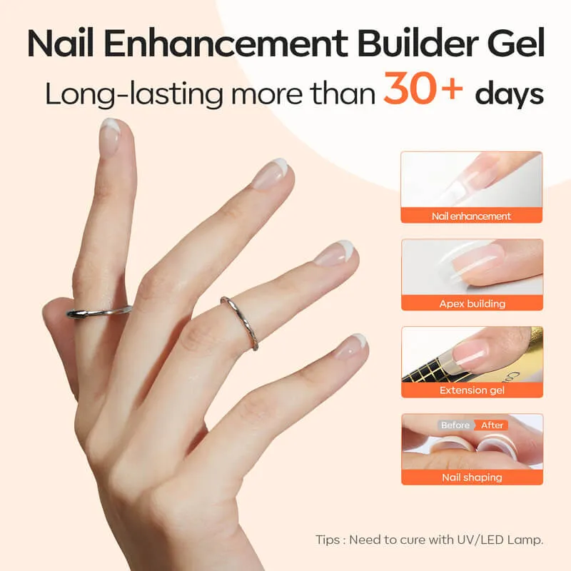 Modelones 4-in-1 Nagellim & Builder Gel Set 2x10 ml starkt