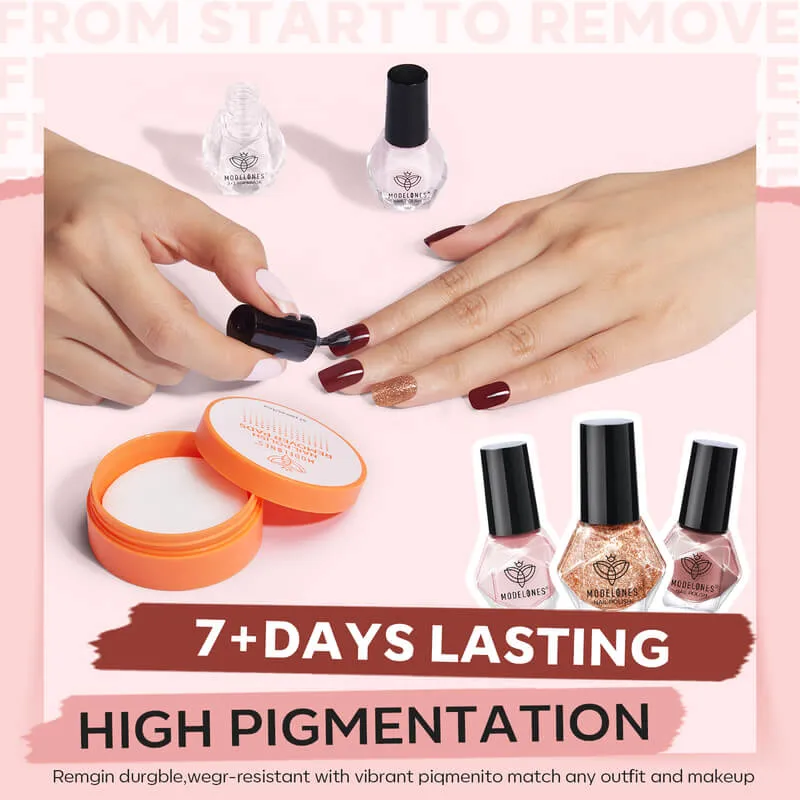 modelones Autumn Temptation nagellack 6-pack brun guld