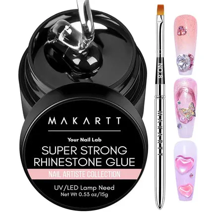 Makartt Rhinestone Glue nagellim med pensel 15g