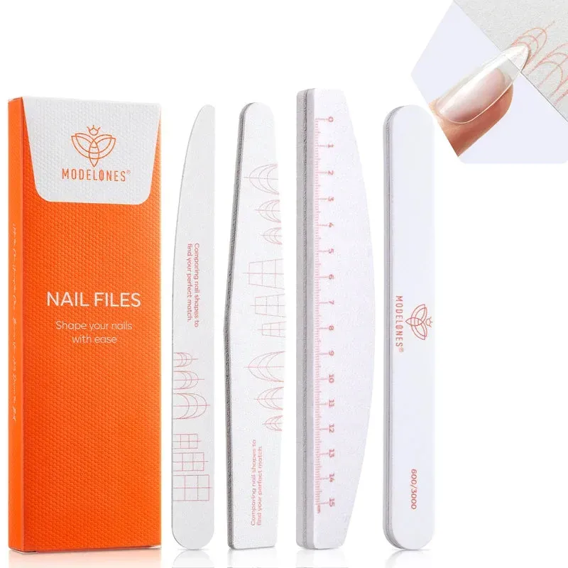 Modelones Nail Files nagelfilar 4-pack flexibla