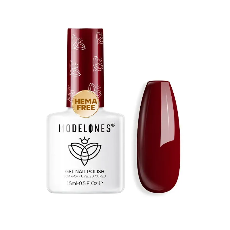 Modelones Wine Rouge gellack röd krämig 15 ml