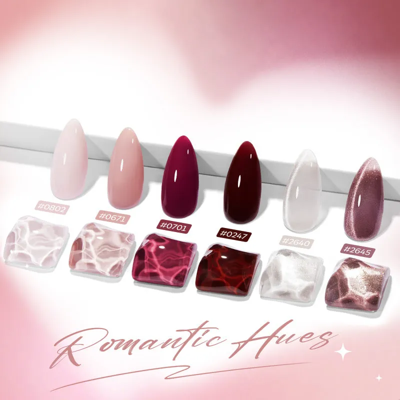 Modelones Blush Merlot gellack 6-pack rödrosa Hema-free