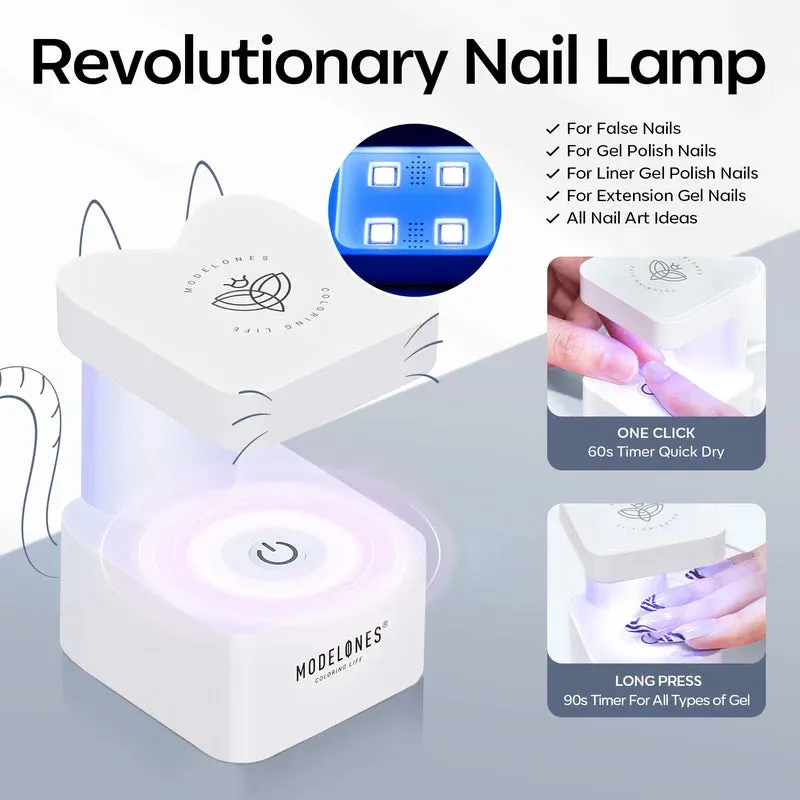Modelones Medium Coffin nageltippar kit 510-pack lång