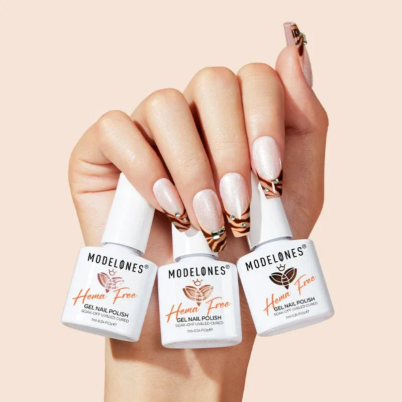 modelones Cocoa Cream gellackset 6-pack brun beige