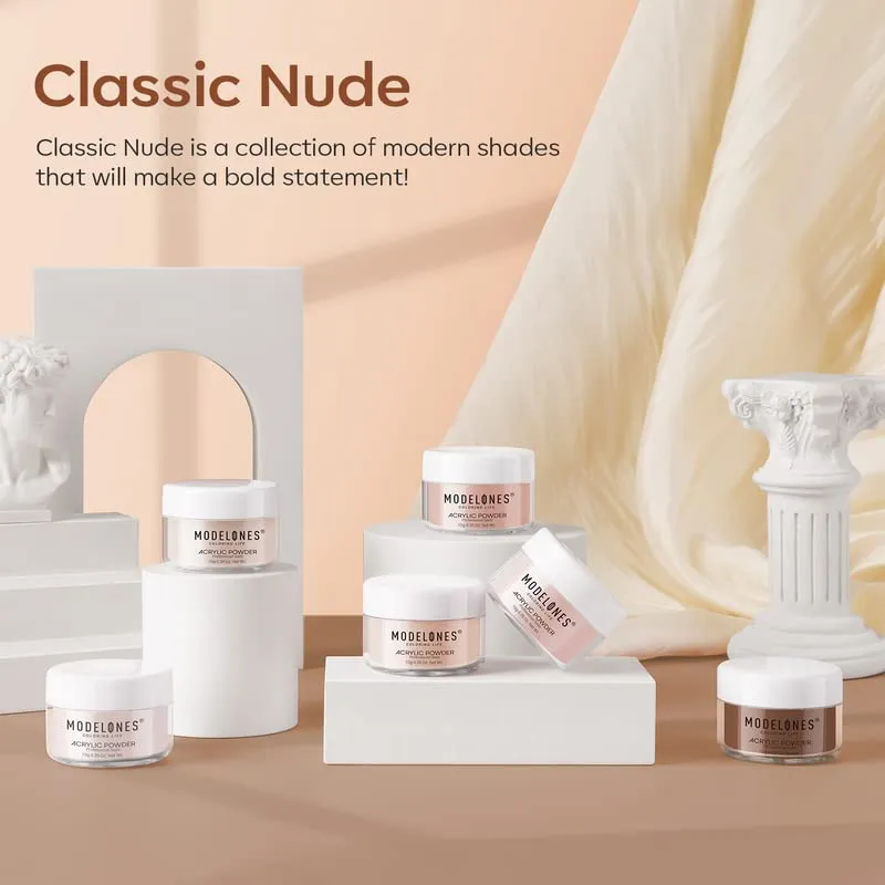 modelones Mocha akrylpulverset 6 bruna nyanser