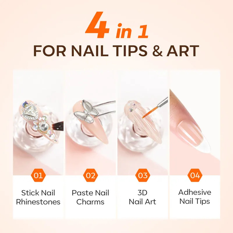Modelones Rhinestone Glue nagellim 4-i-1