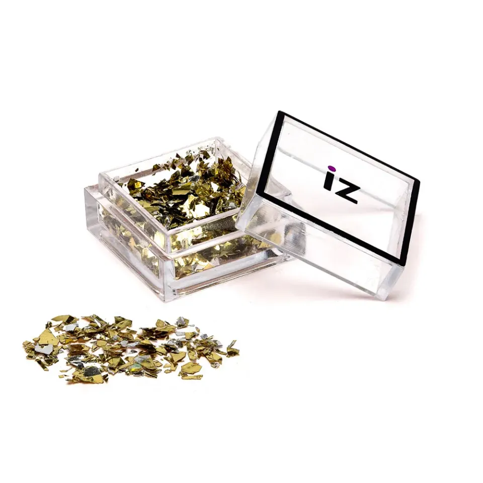 Iz Beauty Shatter iT Gold Mirror nagelflagor guld spegelglas