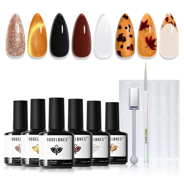 Modelones Amber Moments gellack 6-pack marmor